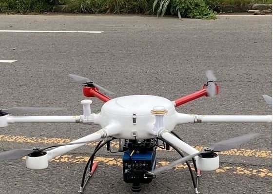 Laser aéreo do sistema de detecção transportado por via aérea do lidar PM-1500 que faz a varredura da escala de 1500m